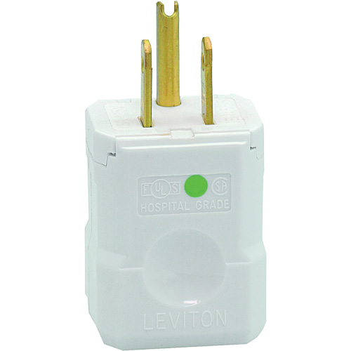 Hospital Grade Extension Plug, Nylon, 15 A, 125 V Seaboard Timber Mart