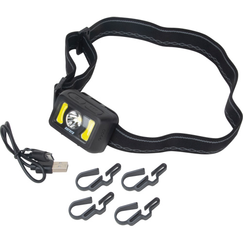 Headlamp, LED, 350 Lumens, 2 Hrs. Run Time, Rechargeable Batteries Seaboard Timber Mart
