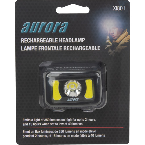 Headlamp, LED, 350 Lumens, 2 Hrs. Run Time, Rechargeable Batteries Seaboard Timber Mart