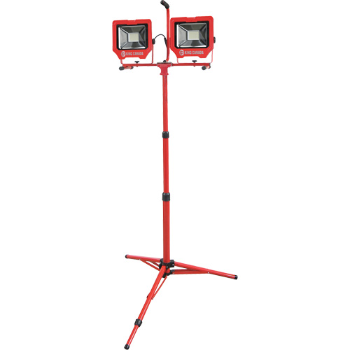 Baladeuses jumel&eacute;es avec tr&eacute;pied, DEL, 72 W, 8000 lumens, Boîtier en Aluminium Seaboard Timber Mart