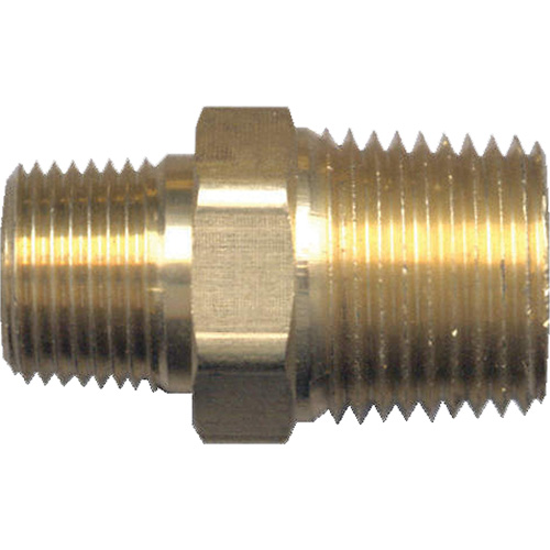 Mamelon de r&eacute;duction hexagonal, Laiton, 1/2" x 3/8", NPT x NPT Seaboard Timber Mart