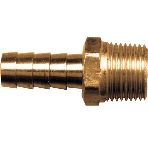 Male Hose Connector, Brass, 3/8" x 1/4" Seaboard Timber Mart
