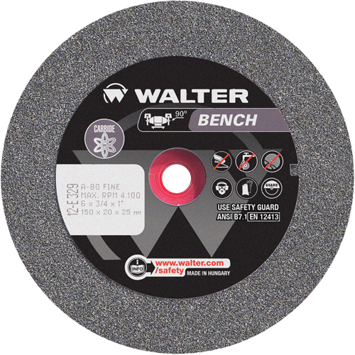 Bench Grinding Wheel, 6" x 3/4", 1" Arbor, 1 Seaboard Timber Mart