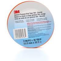 Ruban en vinyle pour travaux g&eacute;n&eacute;raux 764, 50,8 mm (2") la x 32,9 m (108') lo, 5 mils, Orange Seaboard Timber Mart