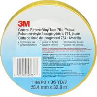 Ruban en vinyle pour travaux g&eacute;n&eacute;raux 764, 25,4 mm (1") la x 32,9 m (108') lo, 5 mils, Jaune Seaboard Timber Mart