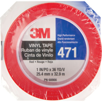 471 Vinyl Tape, 25.4 mm (1") W x 32.9 m (108') L, 5.3 mils, Red Seaboard Timber Mart