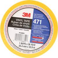 471 Vinyl Tape, 25.4 mm (1") W x 32.9 m (108') L, 5.2 mils, Yellow Seaboard Timber Mart