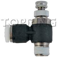 Air Speed Controller with Flow Control Valve, 1/4" NPT, 150 PSI Max. PSI, In Line Seaboard Timber Mart