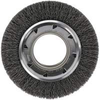 Crimped Wire Wheel Brush - Medium Face, 4-1/4" Dia., 0.012 Fill, 2" Arbor Seaboard Timber Mart