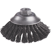 Brosses-boisseau &agrave; fils nou&eacute;s - Brosse-boisseau &eacute;vas&eacute;e, Dia. 6", Fils 0,02", Arbre 5/8"-11, Acier Seaboard Timber Mart