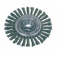 High Speed Small Grinder Stringer Bead Knot Wire Wheel Brush, 4" Dia., 0.02" Fill, 5/8"-11 Arbor, Steel Seaboard Timber Mart