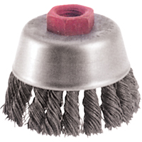 Knot Wire Cup Brushes - High Speed Small Grinder, 2-3/4" Dia. x M10x1.25 Arbor Seaboard Timber Mart