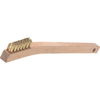 Brosses de grattage &agrave; petit manche, garnissage en V, Laiton, 3 x 7 rangs de fils, Longueur 7-7/8" Seaboard Timber Mart