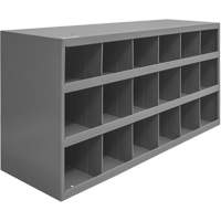 Steel Storage Bin Cabinet, 33-3/4" W x 12" D x 19-1/4" H, Grey Seaboard Timber Mart