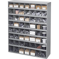 Steel Storage Bin Cabinet, 33-3/4" W x 12" D x 42" H, Grey Seaboard Timber Mart