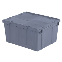 Flipak&reg; Polyethylene Plastic (PE) Distribution Containers, 23.9" x 19.6" x 12.6", Grey Seaboard Timber Mart