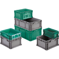 StakPak Plus 4845 System Containers, 7-2/5" W x 12" D x 5" H, Medium Green Seaboard Timber Mart