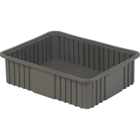 Divider Box, Polyethylene, 20.9" W x 15.9" D x 6" H, Grey Seaboard Timber Mart