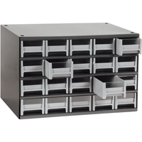Casiers modulaires pour pi&egrave;ces, Acier, 20 tiroirs, 17" x 10-9/16" x 2-1/16", Gris Seaboard Timber Mart