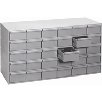 Industrial Drawer Cabinets, 30 Drawers, 33-3/4" W x 11-3/4" D x 21-1/8" H, Grey Seaboard Timber Mart