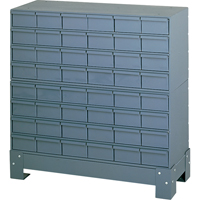 Industrial Drawer Cabinet With Base, 48 Drawers, 34-1/8" W x 12-1/4" D x 33-3/4" H, Grey Seaboard Timber Mart