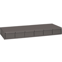Industrial Drawer Cabinets, 6 Drawers, 33-3/4" W x 11-5/8" D x 4" H, Grey Seaboard Timber Mart