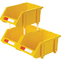 Stack & Hang Bin, 4-13/16" W x 3-3/16" H x 7-1/8" D, Yellow Seaboard Timber Mart