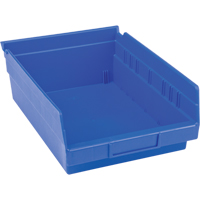 Bacs pour tablette en plastique, 8-3/8" la x 4" H x 11-5/8" p, Bleu, Capacit&eacute; 15 lb Seaboard Timber Mart