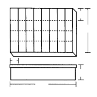 Compartment Case, Plastic, 32 Slots, 18-1/2" W x 13" D x 3" H, Grey Seaboard Timber Mart