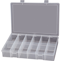 Compact Polypropylene Compartment Cases, 13-1/8" W x 9" D x 2-5/16" H, 12 Compartments Seaboard Timber Mart