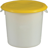 Round Storage Containers, 7-4/5" H x 8-1/2" D, 3.79 L Capacity, White Seaboard Timber Mart