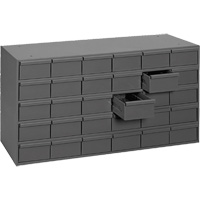 Industrial Drawer Cabinets, 30 Drawers, 33-3/4" W x 11-5/8" D x 17-3/4" H, Grey Seaboard Timber Mart