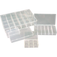 K-Resin Compartment Box, Plastic, 36 Slots, 6-9/16" W x 9-5/8" D x 1-1/2" H, Transparent Seaboard Timber Mart