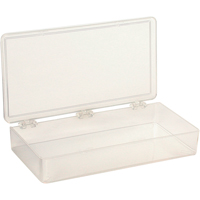 K-Resin Compartment Box, Plastic, 4" W x 8" D x 1-3/16" H, Transparent Seaboard Timber Mart