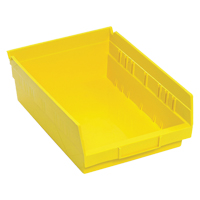 Bacs de rangement pour tablettes, 8-3/8" la x 4" H x 11-5/8" p, Jaune, Capacit&eacute; 30 lb Seaboard Timber Mart