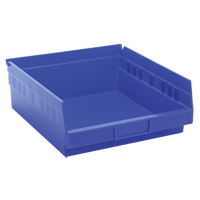 Bacs de rangement pour tablettes, 11-1/8" la x 4" H x 11-5/8" p, Bleu, Capacit&eacute; 30 lb Seaboard Timber Mart