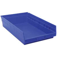 Bacs de rangement pour tablettes, 11-1/8" la x 4" H x 17-7/8" p, Bleu, Capacit&eacute; 40 lb Seaboard Timber Mart