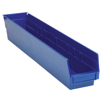 Bacs de rangement pour tablettes, 4-1/8" la x 4" H x 23-5/8" p, Bleu, Capacit&eacute; 50 lb Seaboard Timber Mart