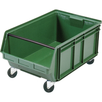 Mobile Giant Stacking Bin, 11-7/8" H x 18-3/8" W x 29" D, 150 lbs. Capacity, Green Seaboard Timber Mart