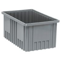Contenants Divider Box, Plastique, 16,5" la x 10,9" p x 8" h, Gris Seaboard Timber Mart