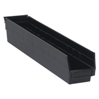 Bac pour &eacute;tag&egrave;re &eacute;conomique, 4-1/8" la, 4" h x 23-5/8" p, Noir Seaboard Timber Mart