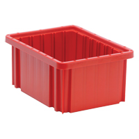 Contenants Divider Box, Plastique, 10,9" la x 8,3" p x 5" h, Rouge Seaboard Timber Mart
