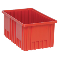 Contenants Divider Box, Plastique, 16,5" la x 10,9" p x 8" h, Rouge Seaboard Timber Mart