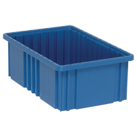 Contenants Divider Box, Plastique, 16,5" la x 10,9" p x 6" h, Bleu Seaboard Timber Mart