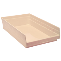 Bac pour &eacute;tag&egrave;re &eacute;conomique, 11-1/8" la, 4" h x 17-7/8" p, Ivoire Seaboard Timber Mart