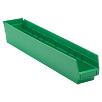 Bac pour &eacute;tag&egrave;re &eacute;conomique, 4-1/8" la, 4" h x 23-5/8" p, Vert Seaboard Timber Mart
