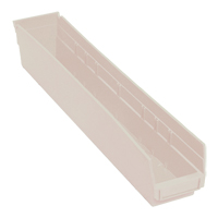 Bac pour &eacute;tag&egrave;re &eacute;conomique, 4-1/8" la, 4" h x 23-5/8" p, Ivoire Seaboard Timber Mart