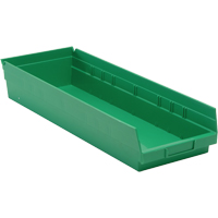 Bacs pour tablette, 8-3/8" la x 4" H x 23-5/8" p, Vert, Capacit&eacute; 50 lb Seaboard Timber Mart