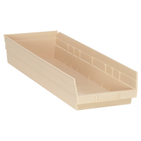Bac pour &eacute;tag&egrave;re &eacute;conomique, 8-3/8" la x 4" H x 23-5/8" p, Ivoire, Capacit&eacute; 60 lb Seaboard Timber Mart