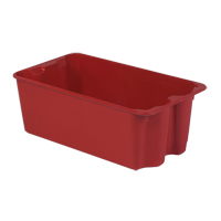 Stack-N-Nest&reg; Plexton Containers, 16.9" W x 30.6" D x 11.1" H, Red Seaboard Timber Mart